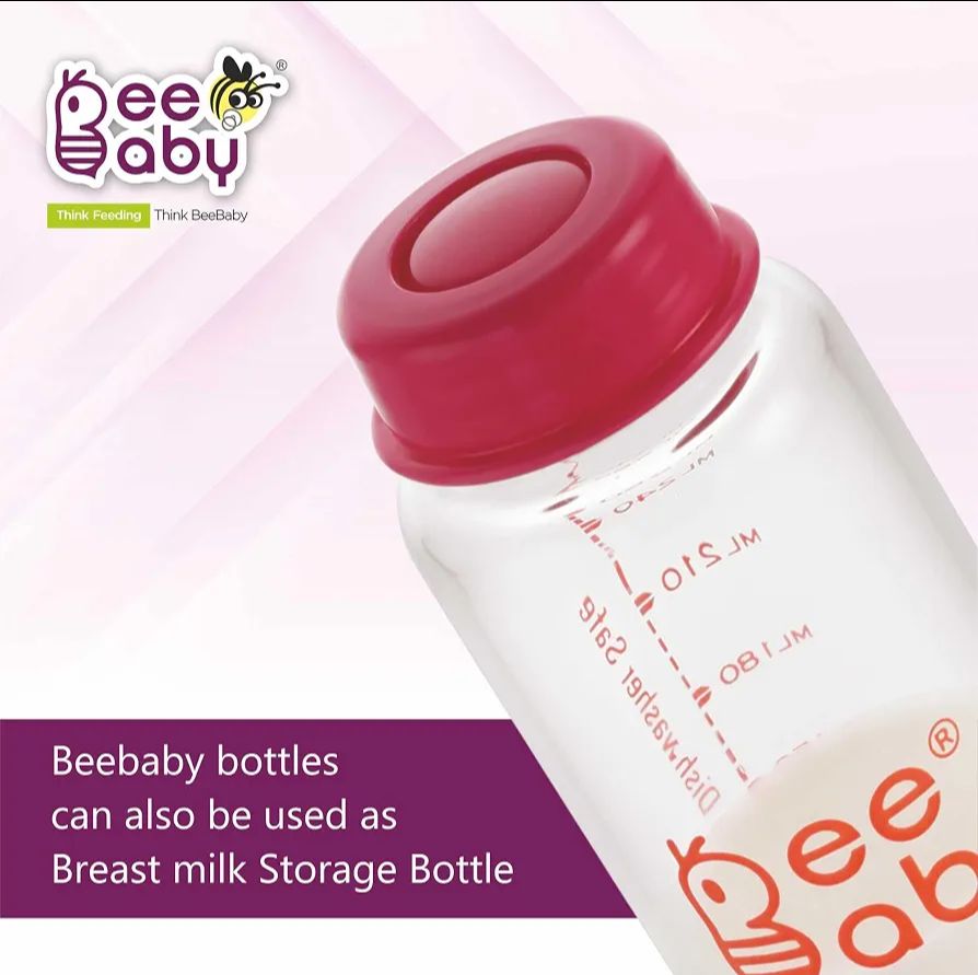 BeeBaby Options+ Glass Feeding Bottle with Anti-Colic Silicone Nipple for Babies, New Borns, Infants.Made of Borosilicate Glass 100% BPA Free (250 ml, Blue, 8M+) view 5