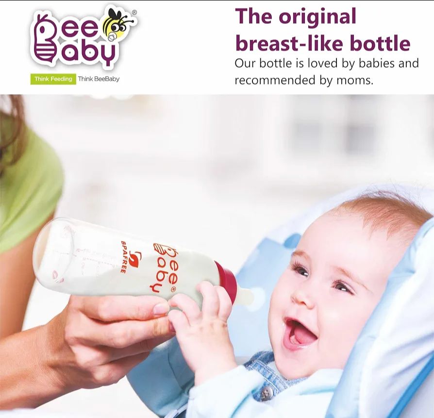 BeeBaby Options+ Glass Feeding Bottle with Anti-Colic Silicone Nipple for Babies, New Borns, Infants.Made of Borosilicate Glass 100% BPA Free (250 ml, Blue, 8M+) view 6