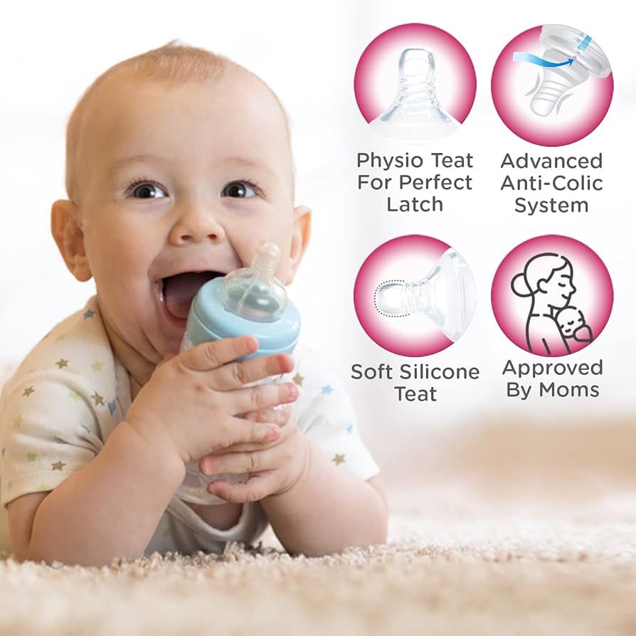 Mee Mee Baby Plastic Feeding Bottle 250Ml |BPA-Free Baby Milk Bottle with Eazy Flo Technology, Anti-Colic Valve, Non Toxic and Ergonomic Design for New Born/Infants/Toddler Upto 3 Years (Pink) view 5