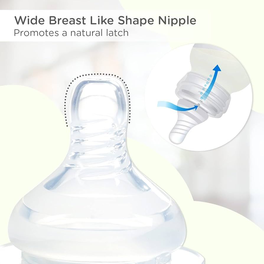 Mee Mee Baby Plastic Feeding Bottle 250Ml |BPA-Free Baby Milk Bottle with Eazy Flo Technology, Anti-Colic Valve, Non Toxic and Ergonomic Design for New Born/Infants/Toddler Upto 3 Years (Green) view 2