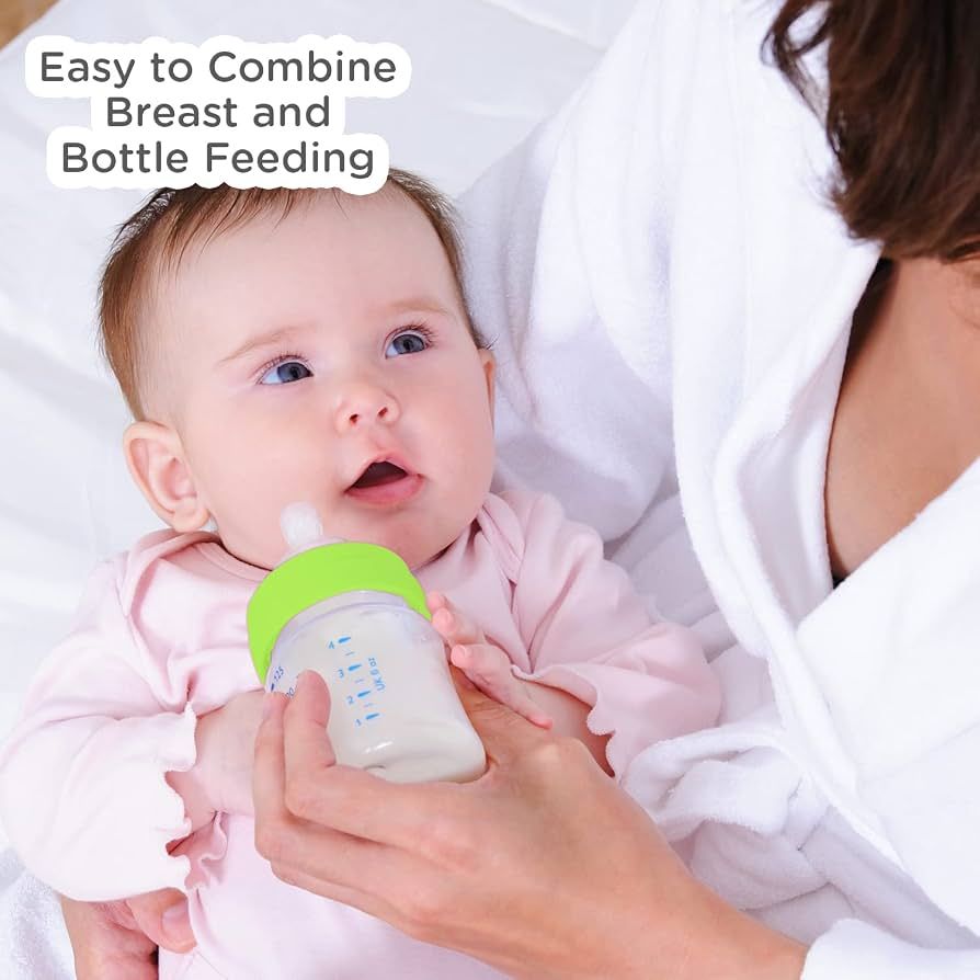 Mee Mee Baby Plastic Feeding Bottle 250Ml |BPA-Free Baby Milk Bottle with Eazy Flo Technology, Anti-Colic Valve, Non Toxic and Ergonomic Design for New Born/Infants/Toddler Upto 3 Years (Green) view 4