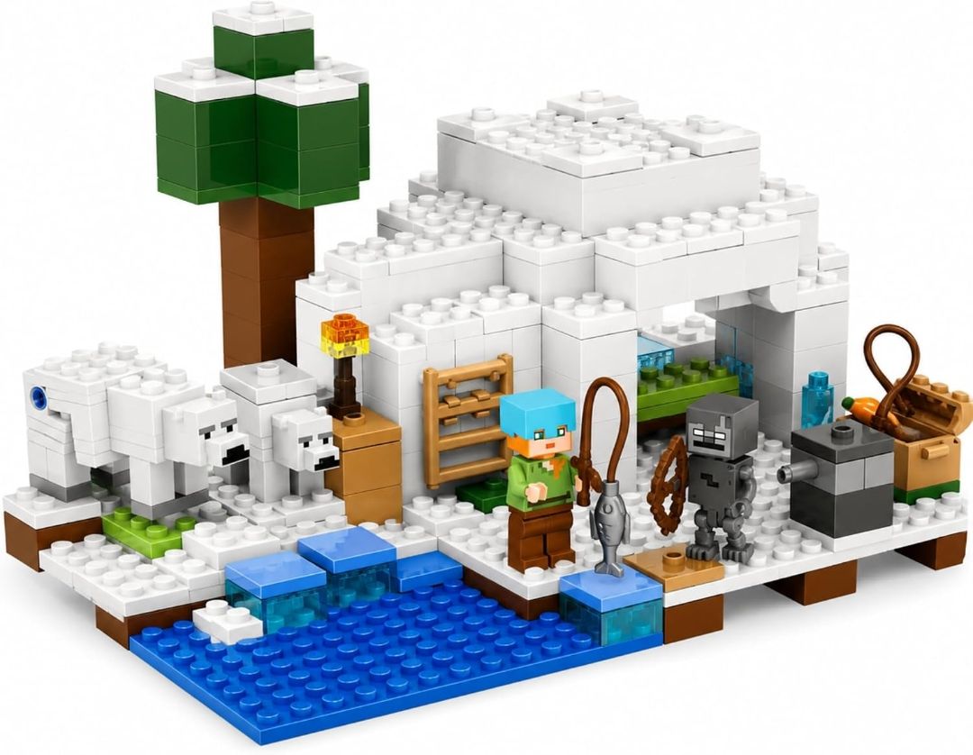 Yashoni Building Blocks Toy Set for Kids | DIY STEM Construction Bricks with Mini Figures, Creative Models & Educational Play Set| Blocks Game (838), 278 Pcs The Ice House)