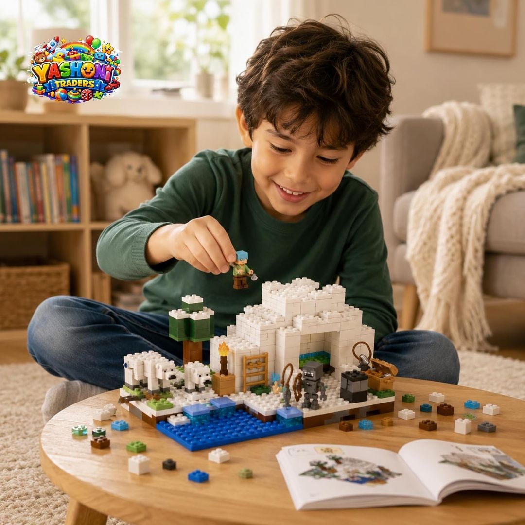 Yashoni Building Blocks Toy Set for Kids | DIY STEM Construction Bricks with Mini Figures, Creative Models & Educational Play Set| Blocks Game (838), 278 Pcs The Ice House) view 9