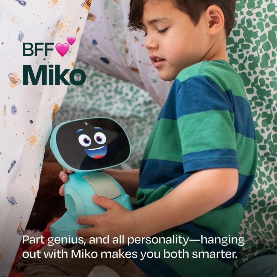 Miko 3 AI Robot for Kids | STEAM Learning, Apps & Games | Ages 5-12 | Blue view 6