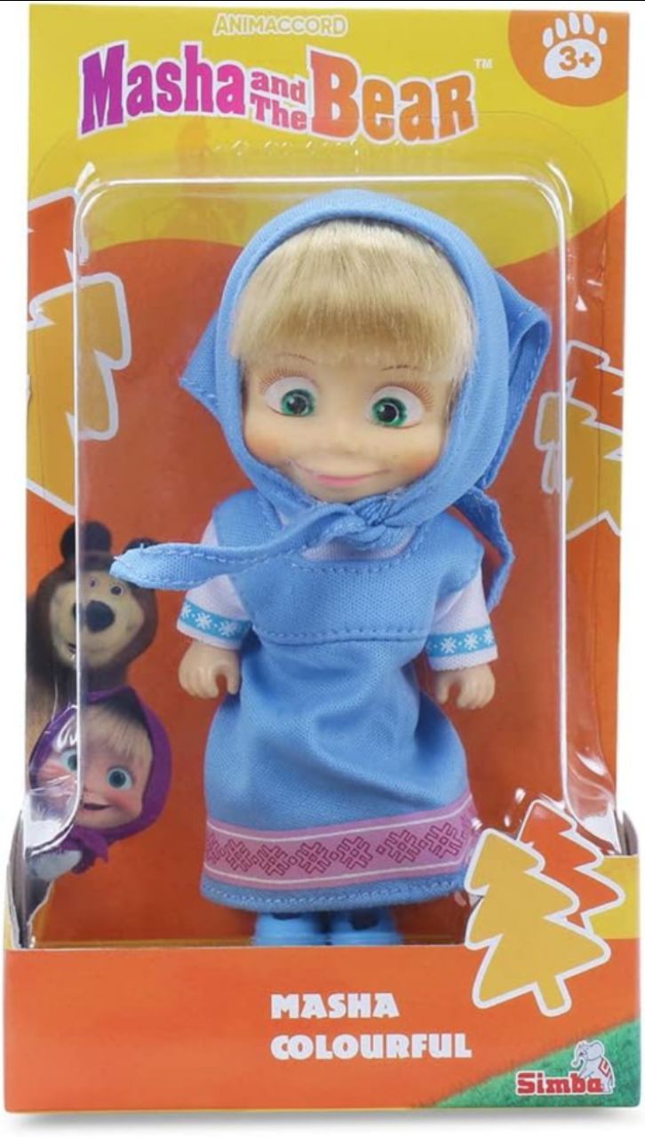 Masha and the Bear 12 Cm Toy Doll | Famous Cartoon | Ideal Gift Set for Girls Kids (Masha Set - Blue) view 7