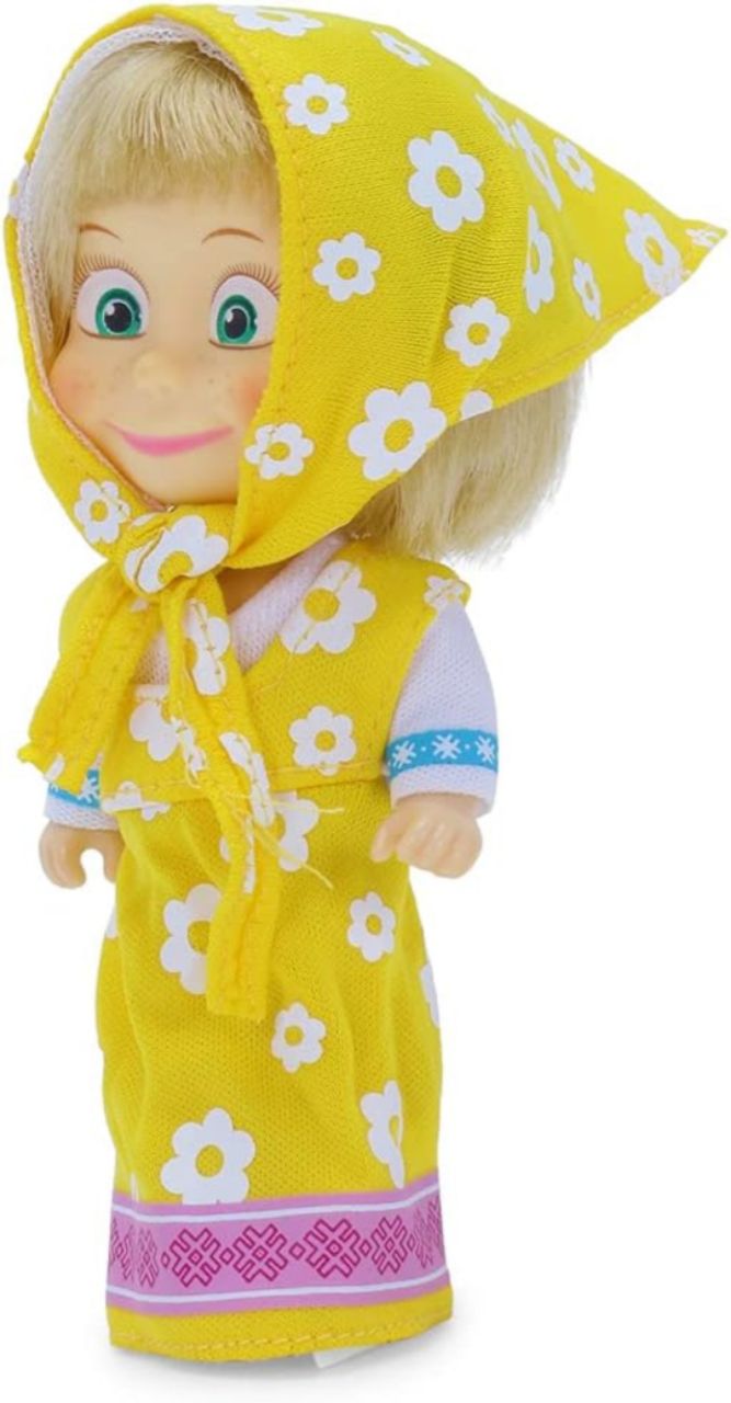 Masha and the Bear 12 Cm Toy Doll | Famous Cartoon | Ideal Gift Set for Girls Kids (Masha Set -Yellow) view 3