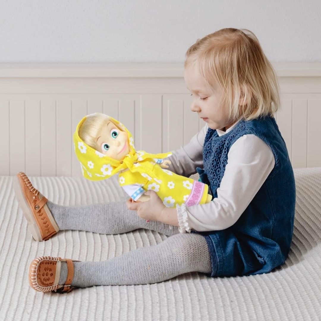 Masha and the Bear 12 Cm Toy Doll | Famous Cartoon | Ideal Gift Set for Girls Kids (Masha Set -Yellow) view 6
