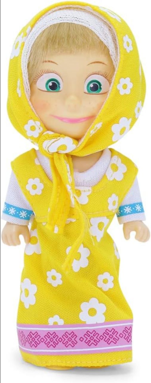 Masha and the Bear 12 Cm Toy Doll | Famous Cartoon | Ideal Gift Set for Girls Kids (Masha Set -Yellow) view 4