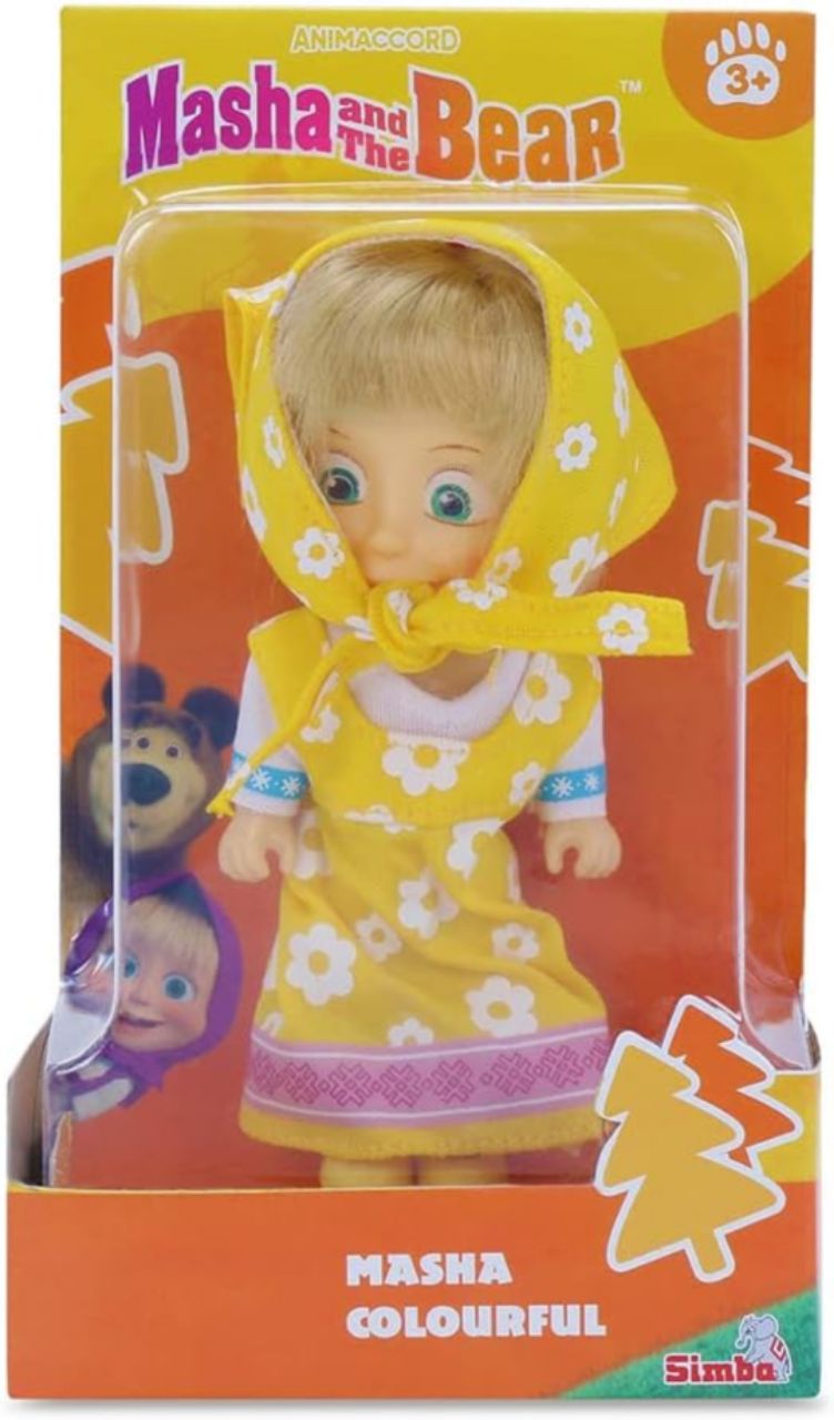 Masha and the Bear 12 Cm Toy Doll | Famous Cartoon | Ideal Gift Set for Girls Kids (Masha Set -Yellow) view 7