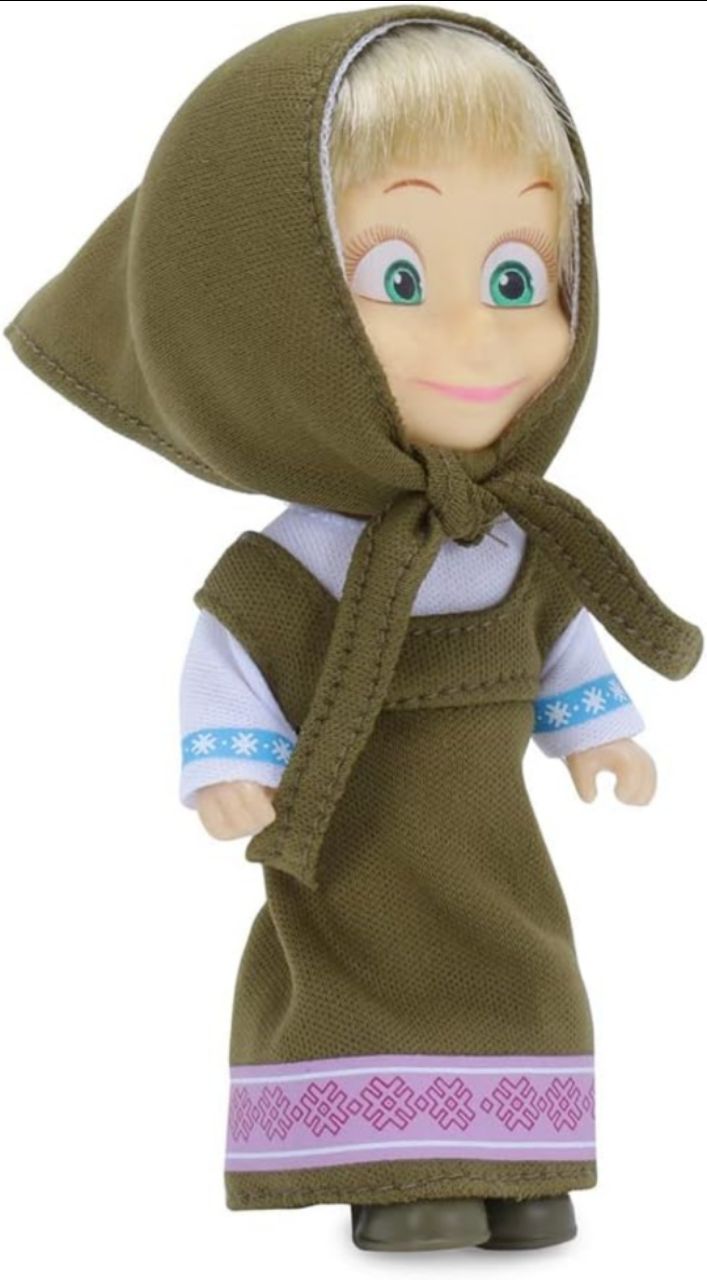Masha and the Bear 12 Cm Toy Doll | Famous Cartoon | Ideal Gift Set for Girls Kids (Masha Set -Olive)