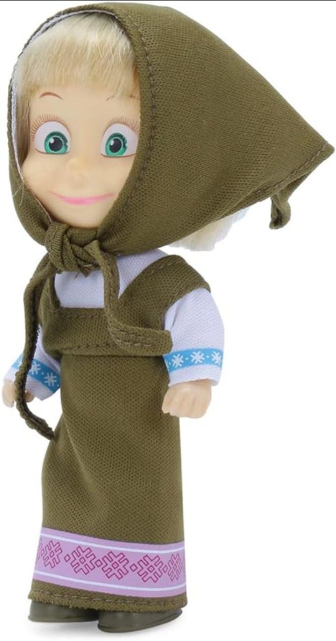 Masha and the Bear 12 Cm Toy Doll | Famous Cartoon | Ideal Gift Set for Girls Kids (Masha Set -Olive) view 4