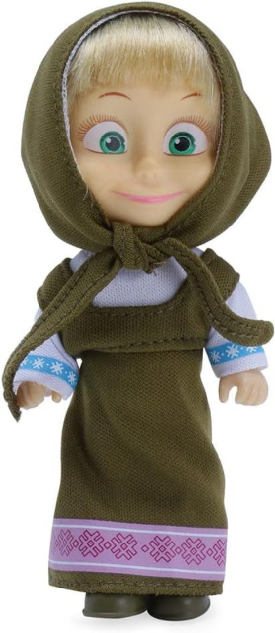Masha and the Bear 12 Cm Toy Doll | Famous Cartoon | Ideal Gift Set for Girls Kids (Masha Set -Olive) view 2