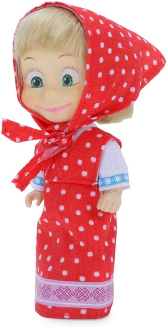 Masha and the Bear 12 Cm Toy Doll | Famous Cartoon | Ideal Gift Set for Girls Kids (Masha Set -RED) view 3
