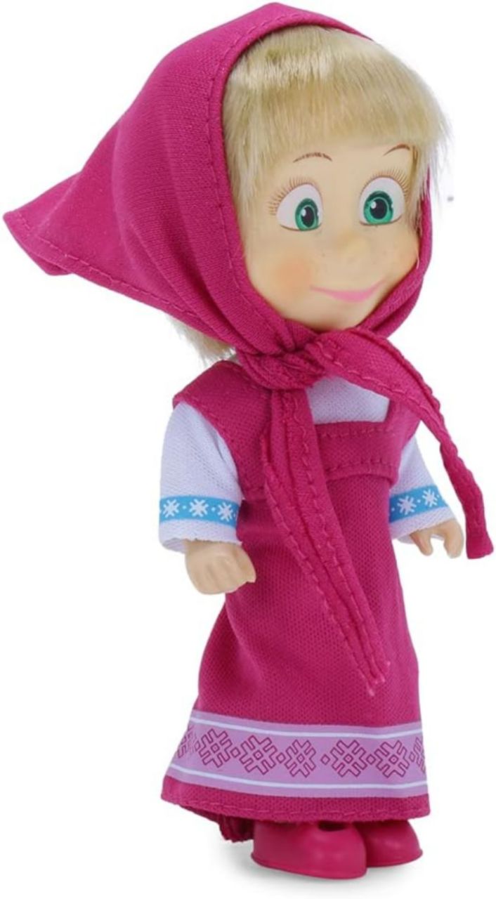 Masha and the Bear 12 Cm Toy Doll | Famous Cartoon | Ideal Gift Set for Girls Kids (Masha Set - Pink)