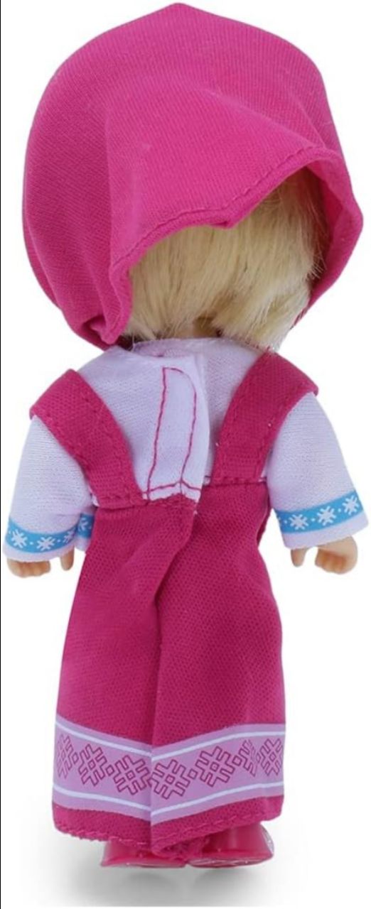 Masha and the Bear 12 Cm Toy Doll | Famous Cartoon | Ideal Gift Set for Girls Kids (Masha Set - Pink) view 5
