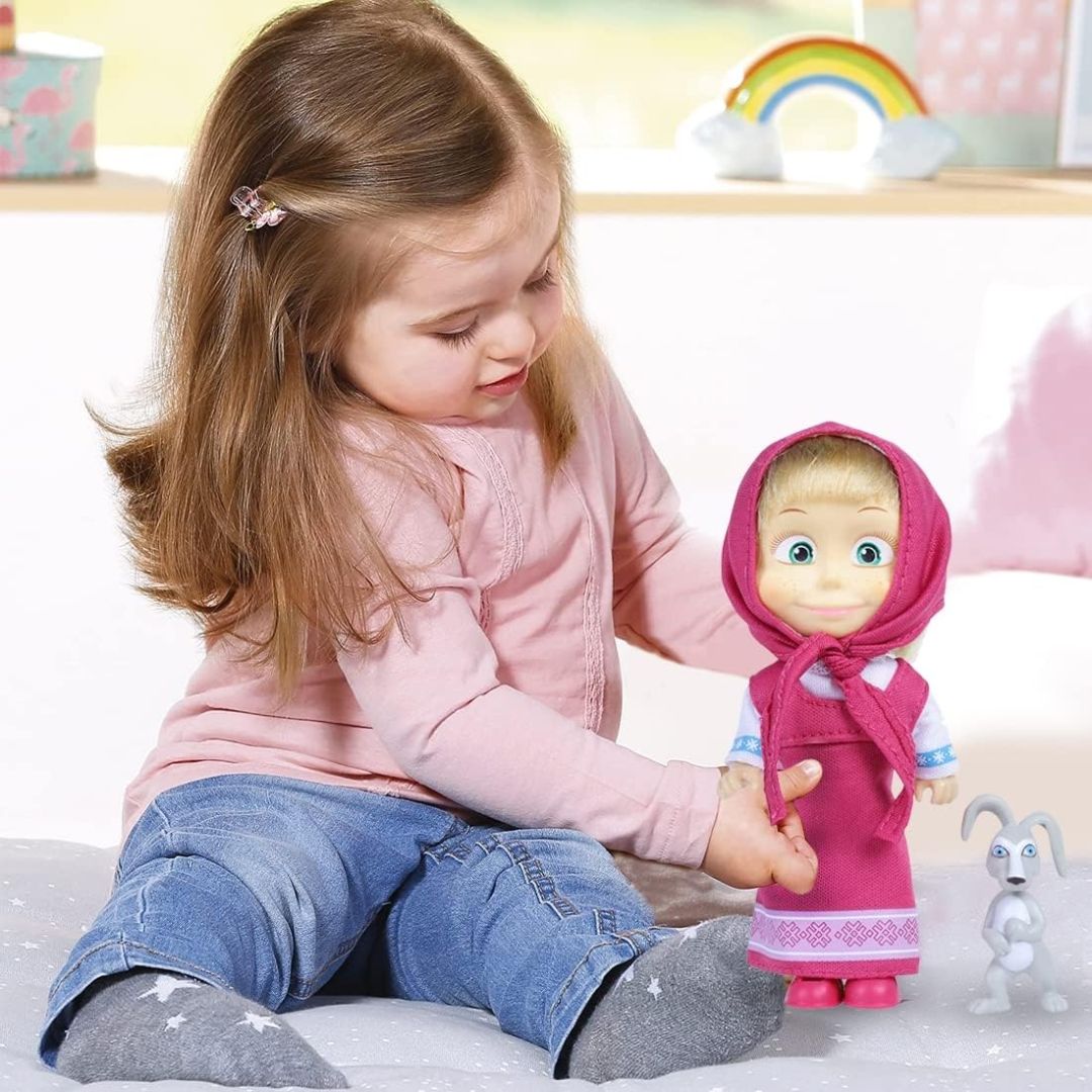 Masha and the Bear 12 Cm Toy Doll | Famous Cartoon | Ideal Gift Set for Girls Kids (Masha Set - Pink) view 8
