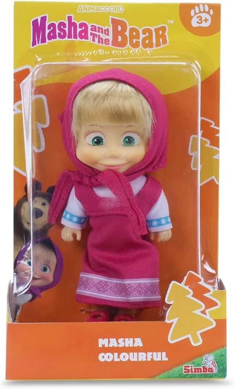Masha and the Bear 12 Cm Toy Doll | Famous Cartoon | Ideal Gift Set for Girls Kids (Masha Set - Pink) view 7