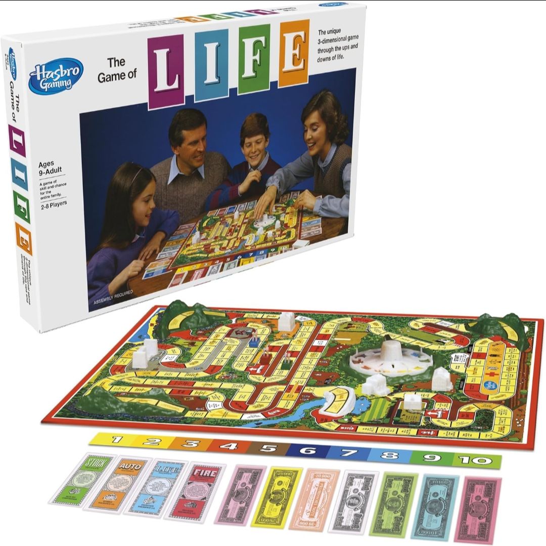 Hasbro Gaming - The Game of Life Board Game, Fun for Families and Kids, for Boys & Girls Ages 9+, for 2-8 Players, Birthday Gift for Kids