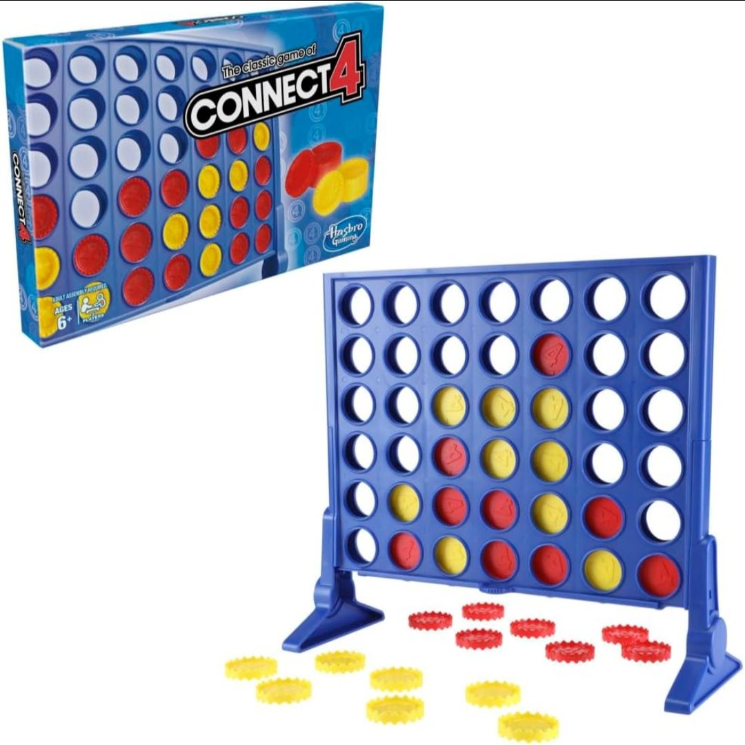 Hasbro Gaming the Classic Game of Connect 4, Grid, Get 4 In A Row Strategy Game for 2 Players Ages 6 & Up, Multicolor