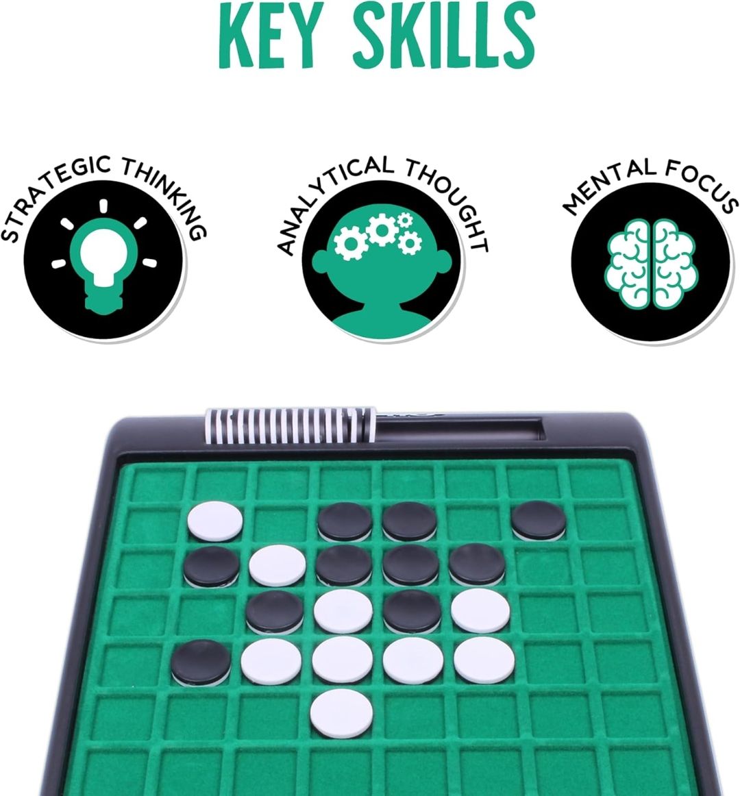Funskool Othello Classic, Strategy Game, Board Game for Kids, Adults, Families, Educational, Fun, 2 Players, Family Fun, Learning Activity Toy for Childrens, Gift Set for Kid, Ages 7+ Years view 5