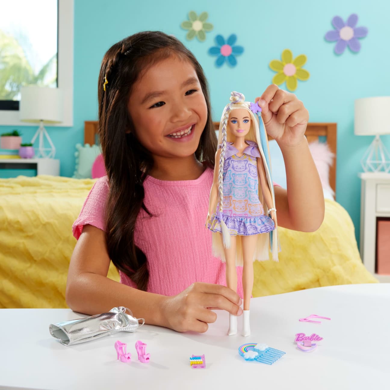 Barbie Fun & Fancy Doll & Accessories, Blonde Fashion Doll With Extra-Long Hair & 2 Looks view 2