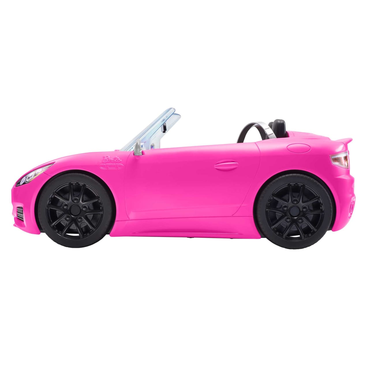 Barbie Pink Convertible 2-Seater Vehicle With Rolling Wheels, For 3 To 7 Year Olds view 2