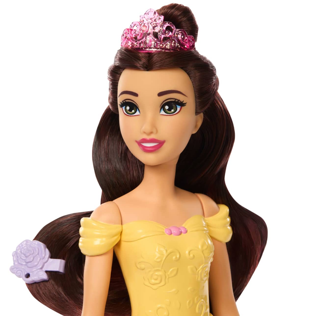 Disney Princess Bathe & Brush Belle Fashion Doll & Dog Figure With Color Change & Accessories view 4