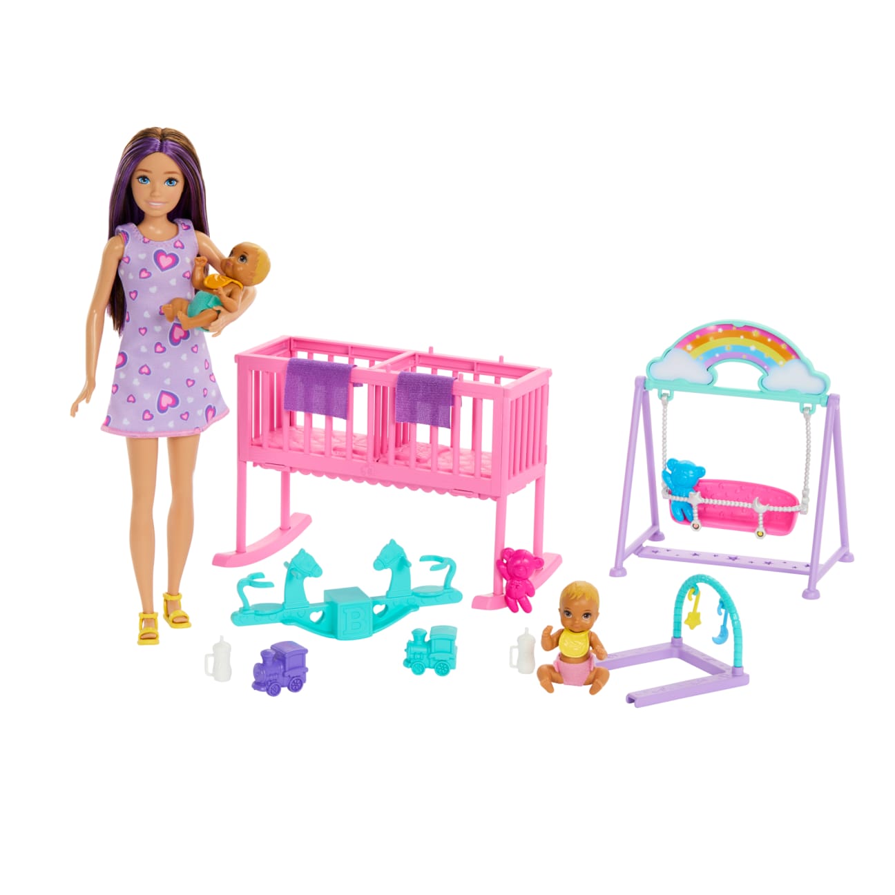 Barbie Skipper Babysitter Doll With Twin Nursery Playset & Accessories view 2