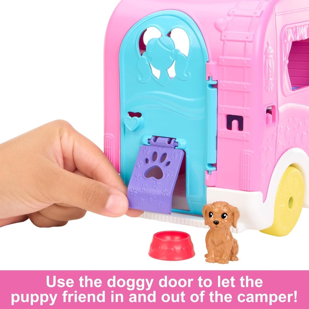 Barbie® Camper, Chelsea™ 2-in-1 Playset with Small Doll, 2 Pets & 15 Accessories, Vehicle Transforms into Camp Site view 5
