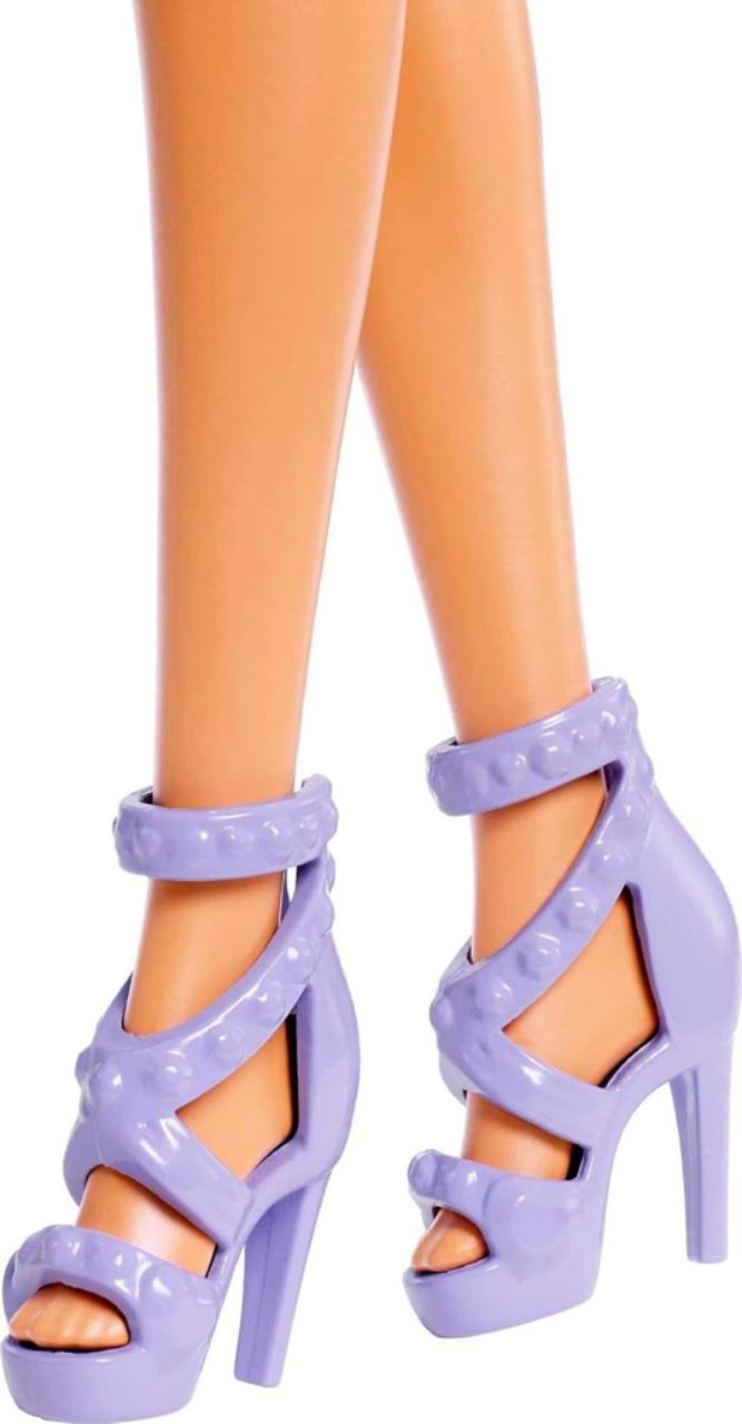 Barbie Pop Star Doll Dressed in Iridescent Skirt with Microphone and Pink Hair, Gift for Ages 3 and Up view 3