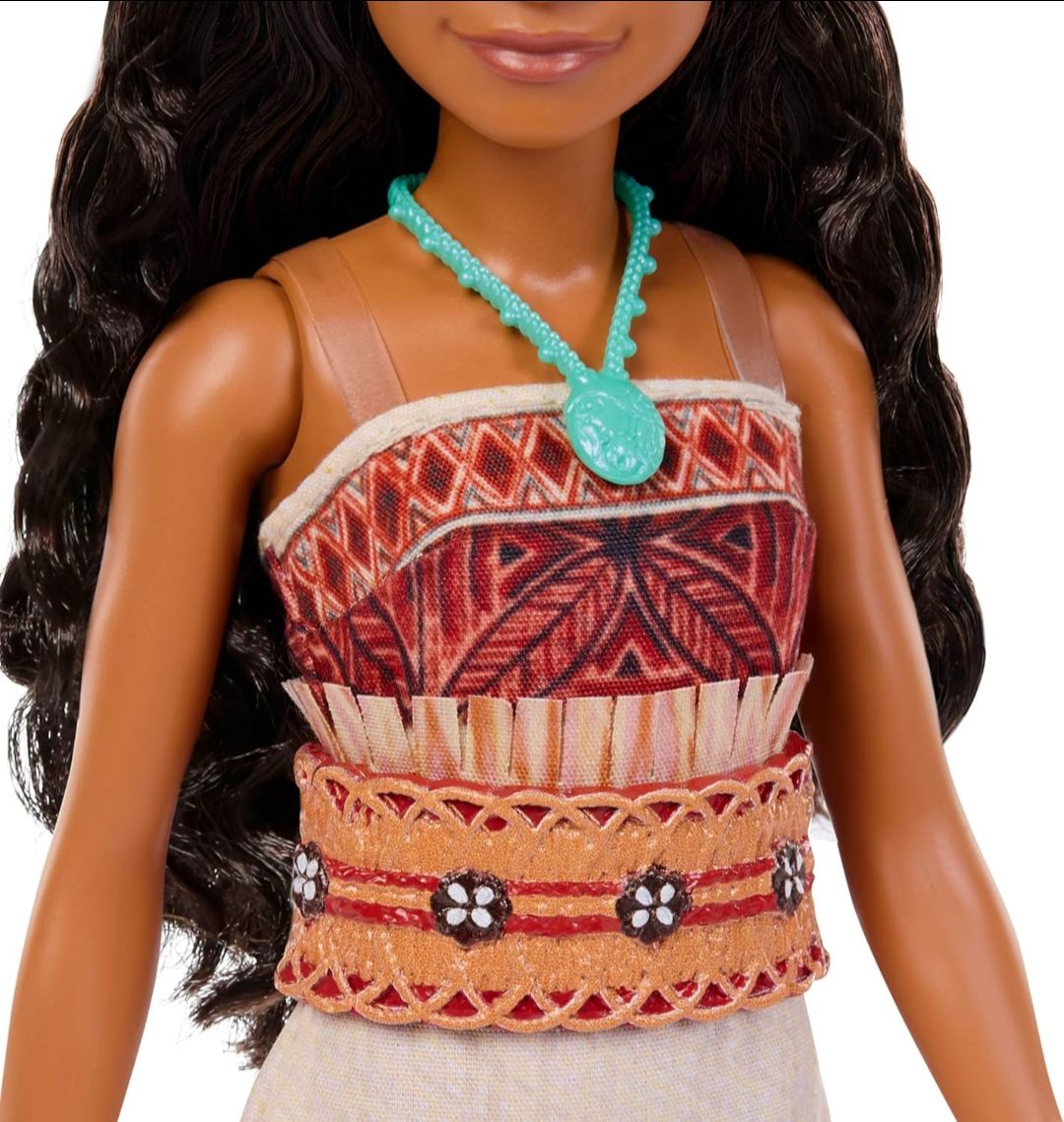 Mattel Disney Toys, Moana Doll with Removable Fashion, Wavy Hair & 4 Accessories, Posable & Collectible, Inspired by Live Action Movie view 4