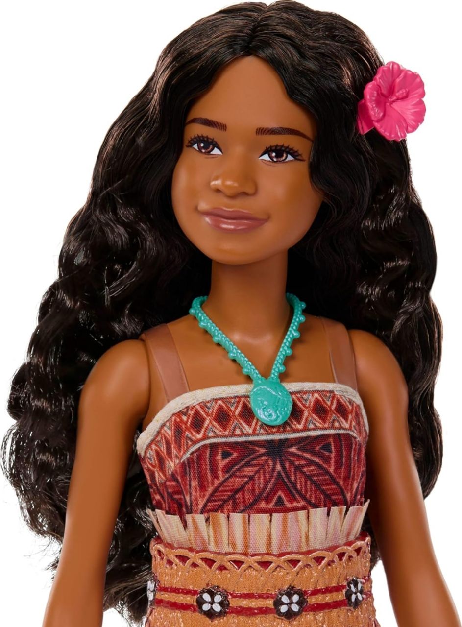 Mattel Disney Toys, Moana Doll with Removable Fashion, Wavy Hair & 4 Accessories, Posable & Collectible, Inspired by Live Action Movie view 3