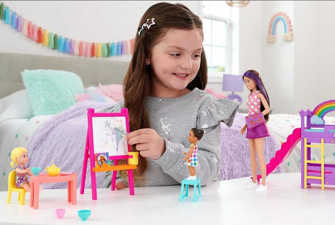 Barbie Skipper Babysitters Inc.™ Ultimate Daycare Playset with 3 Dolls, Furniture & 15+ Accessories, Includes Bunk Beds & Color-Change Easel view 3