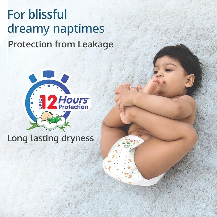 LuvLap Pant Style Baby Diapers, small (S), 20 Count, For babies of Upto 12-17Kg with Aloe Vera Lotion for rash protection, with upto 12hr protection, Diapers view 2
