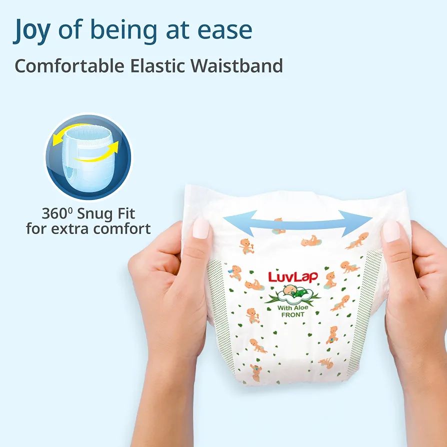 LuvLap Pant Style Baby Diapers, small (S), 20 Count, For babies of Upto 12-17Kg with Aloe Vera Lotion for rash protection, with upto 12hr protection, Diapers view 5