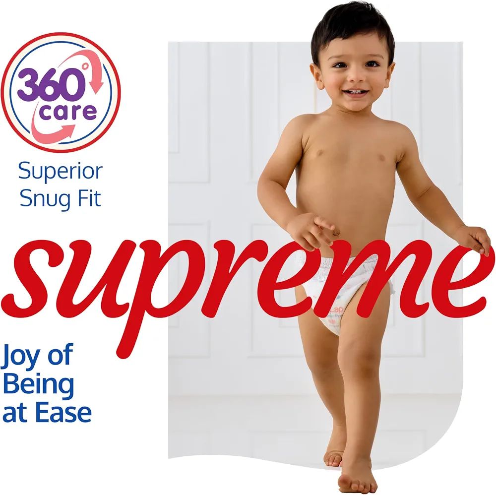 LuvLap Supreme Diaper Pants Medium (MD) 7 to 12Kg, 36 Pcs, 360° skin care with 10 million breathable pores, Aloe Vera for superior Rash prevention, upto 12hr protection, 5 layer super light core view 5