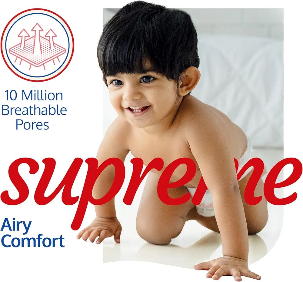 LuvLap Supreme Diaper Pants Small (SM) 4 to 8Kg, 38Pcs, 360° skin care with 10 million breathable pores, Aloe Vera for superior Rash prevention, upto 12hr protection, 5 layer super light core view 6