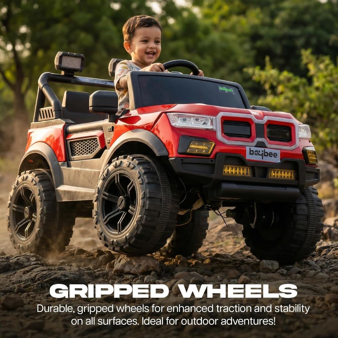 Baybee RogueX Battery Operated Jeep for Kids with Parental Control | Baby Ride On Electric Car with RGB Lights, Music & Swing Mode | Rechargeable Battery Car for Kids 2 to 6 Years (Metallic Red)
Mj178 view 6
