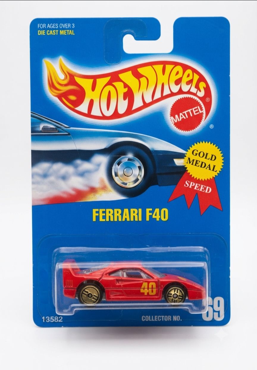 Hot Wheels Ferrari F40 – Gold Medal Speed Edition | Vintage Collector Die-Cast Car
