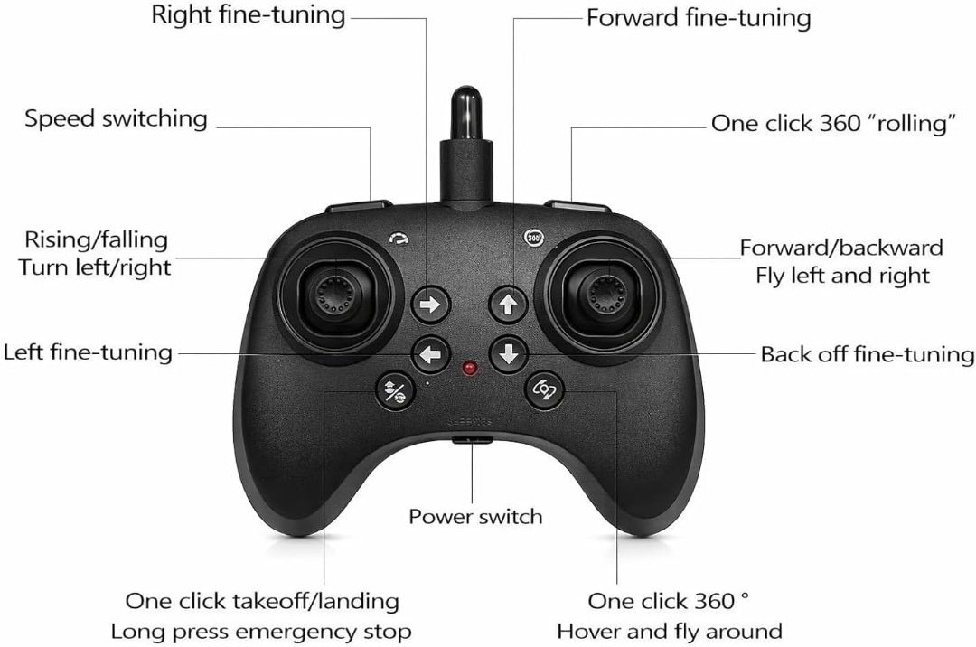 Remote Controlled Fighter Plane RC Airplane Easy to Fly Stable Jet Fighter Toy for Kids LED Lights, 360° Hovering & Stunt Roll Flying Plane view 6