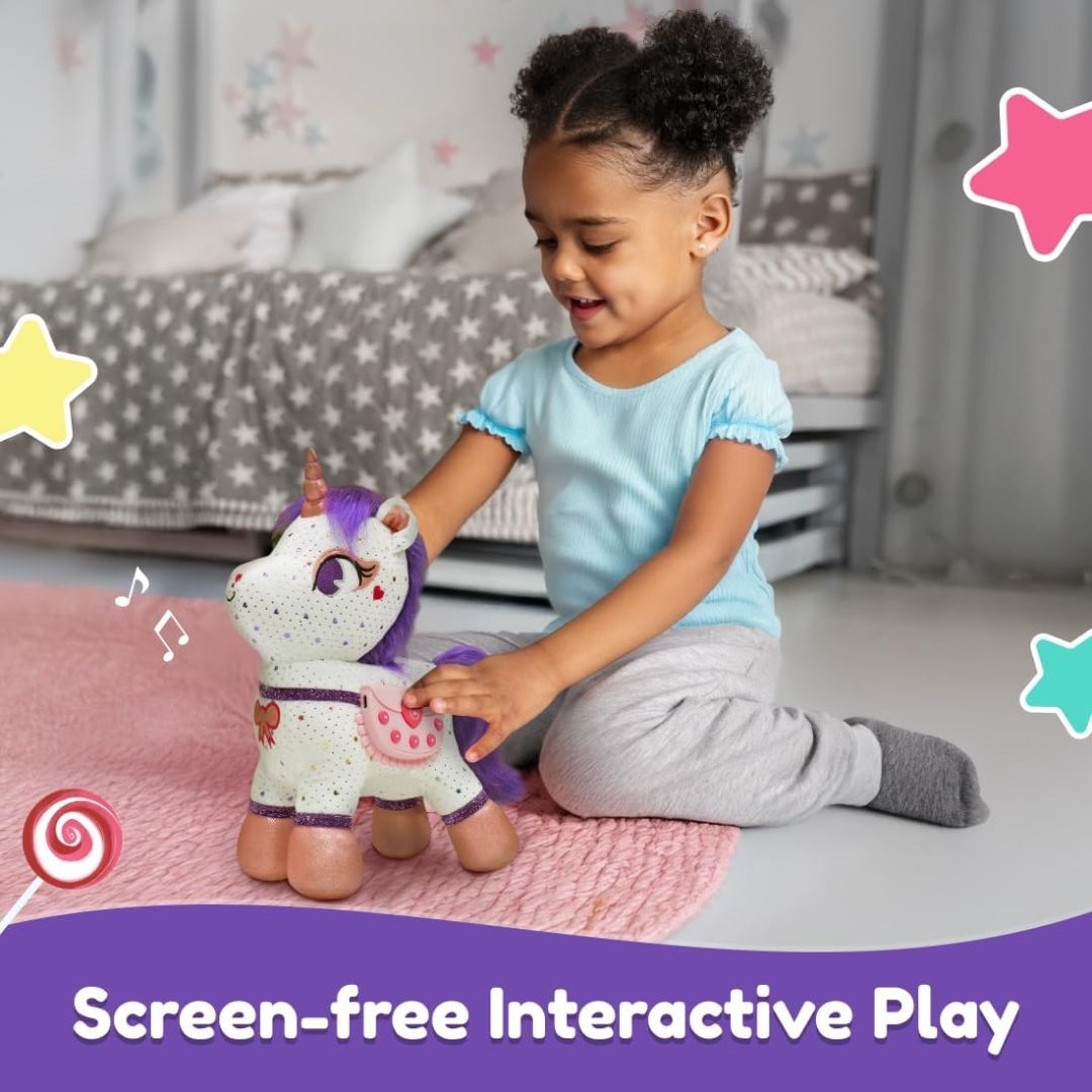 PlayShifu Smart Talking Plush Toy for Kids – ZeeZee Unicorn Doll | Interactive Singing & Storytelling Soft Toy | Bluetooth Play | Gift for Girls & Boys Ages 3–6 | Unicorn Gifts view 3