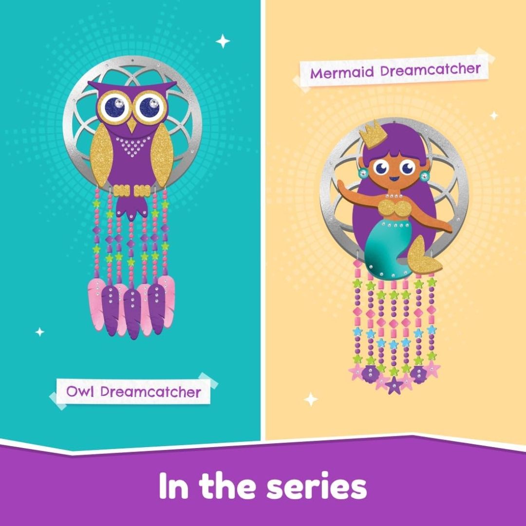 Bloomingo DIY Owl Dreamcatcher Craft Kit | Creative Hands on Learning Gift for Kids Age 4+ | Make a Beautiful Dreamcatcher While Building Focus, Craft Skills & Imagination with Safe Materials 1 view 7