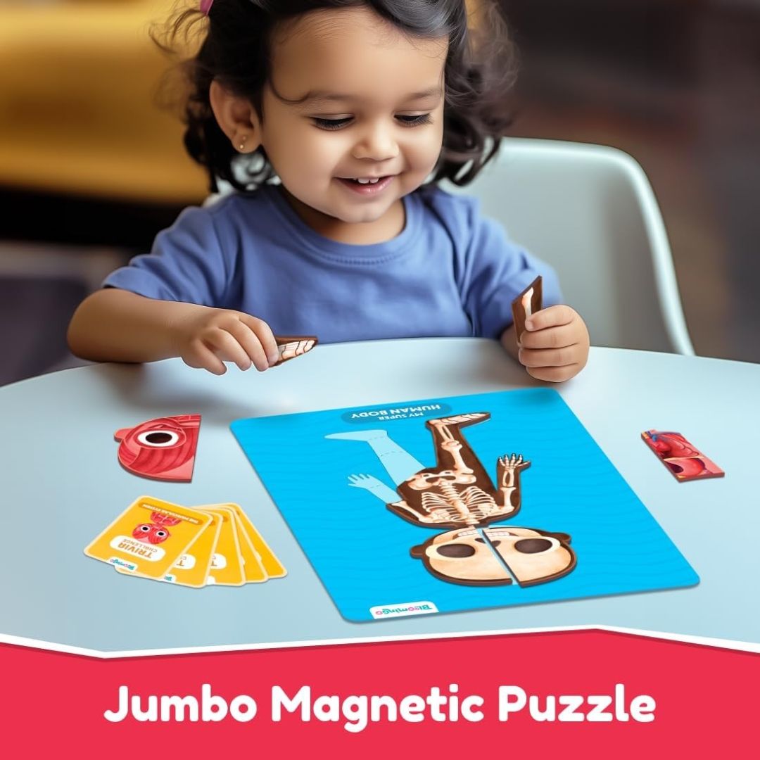 Bloomingo My Super Human Body Magnetic Puzzle Kit | Explore the Wonders of the Human Body with Fun Magnetic Layers | Learn About Skeleton, Muscles & Organs | Exciting Science Gift for Kids Age 5+ view 2