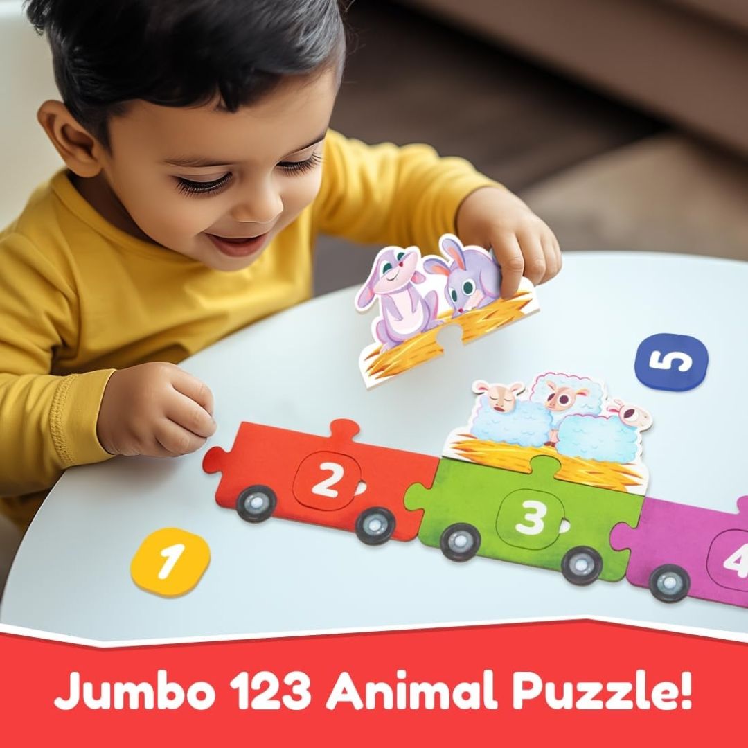 Bloomingo 123 Ride with Animals : Hands-On Counting, Number Recognition & Early Math for Kids | 50+ Engaging Pieces, Flashcards & Activity Sheets | Educational Matching Game for Kids Ages 3+ view 2