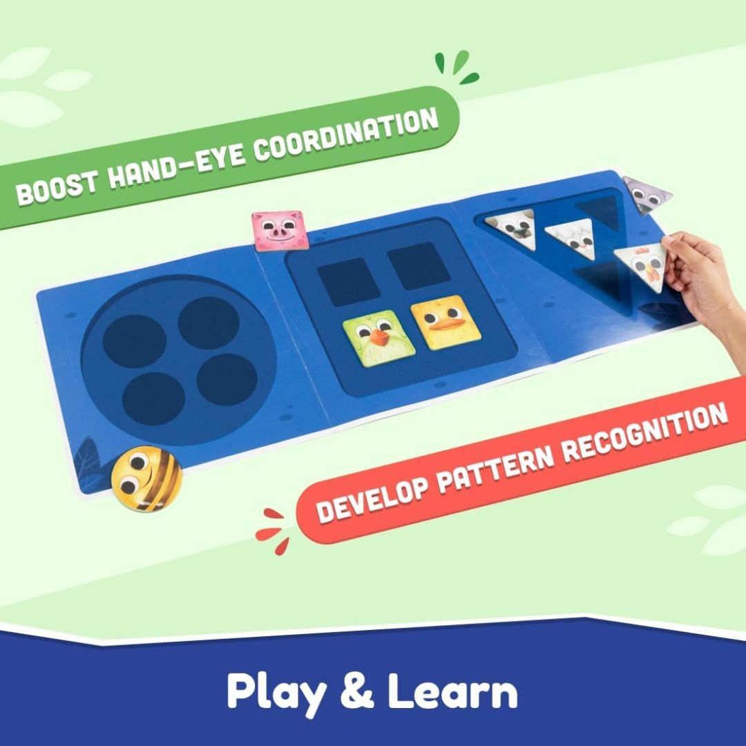 Bloomingo Shapes and Colours on My Farm : Interactive Puzzle with 20+ Pieces, Matching Cards & Activity Sheet | Fun & Educational STEM Toy for Kids Ages 3+ | Develops Early Math & Cognitive Skills view 13