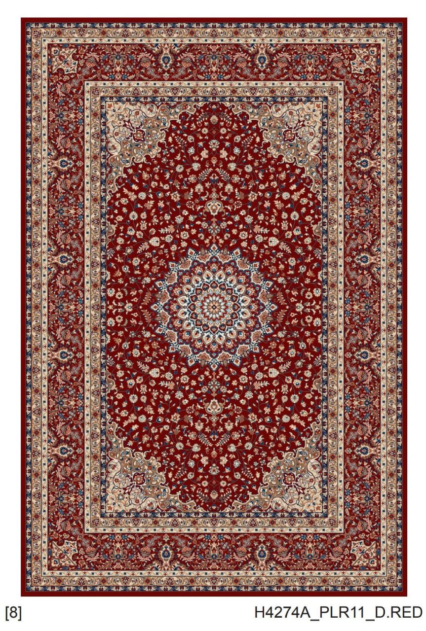 Classic Beige Floral Carpet view 7