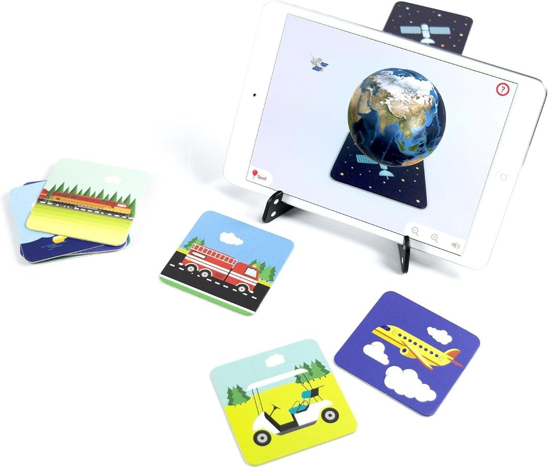 PlayShifu 60 Vehicle Flashcards for Kids - 4D Educational iOS and Android Travel Augmented Reality Based Fun Learning, Interactive Game ( 2-10 years, Blue) view 6