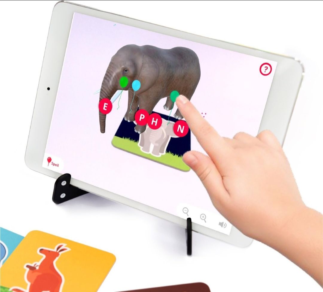 PlayShifu Safari 60 Animal Flashcards for Kids - 4D Educational iOS and Android Augmented Reality Based Fun Learning, Interactive Game ( 2-10 years, Multicolor view 2
