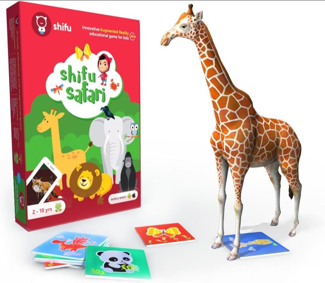 PlayShifu Safari 60 Animal Flashcards for Kids - 4D Educational iOS and Android Augmented Reality Based Fun Learning, Interactive Game ( 2-10 years, Multicolor