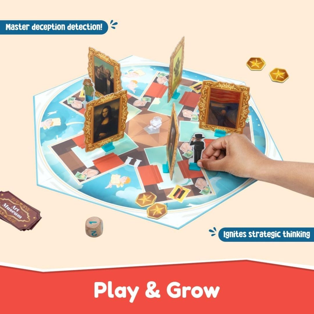 Bloomingo Board Game - Frame the Fake: Thrilling Art Heist Adventure Game for Kids & Adults; Identify Fake Paintings; Outsmart The Other Players To Win Perfect Gift for Ages 8, 9, 10, 11, 12 & More view 6